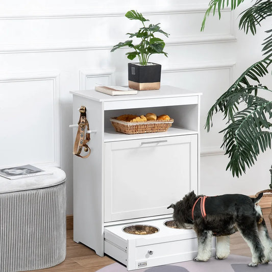 Feeder Station Storage Cabinet Storage Raised Bowls