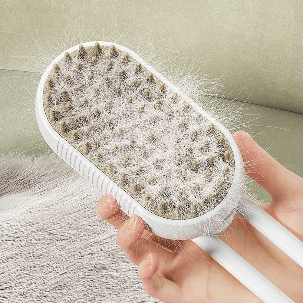 Steamy Cat Brush Electric Spray Removes Tangles