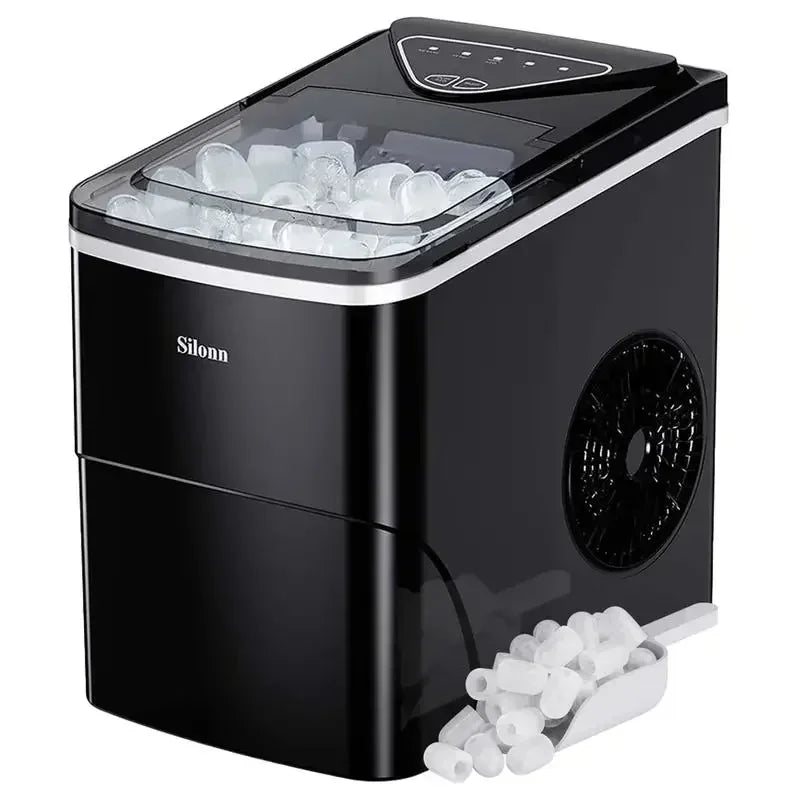 Ice Maker Machine Carry Handle, Self-Cleaning