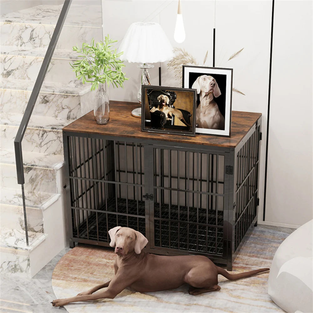 Large Wooden Dog Crate Indoor Furniture Style