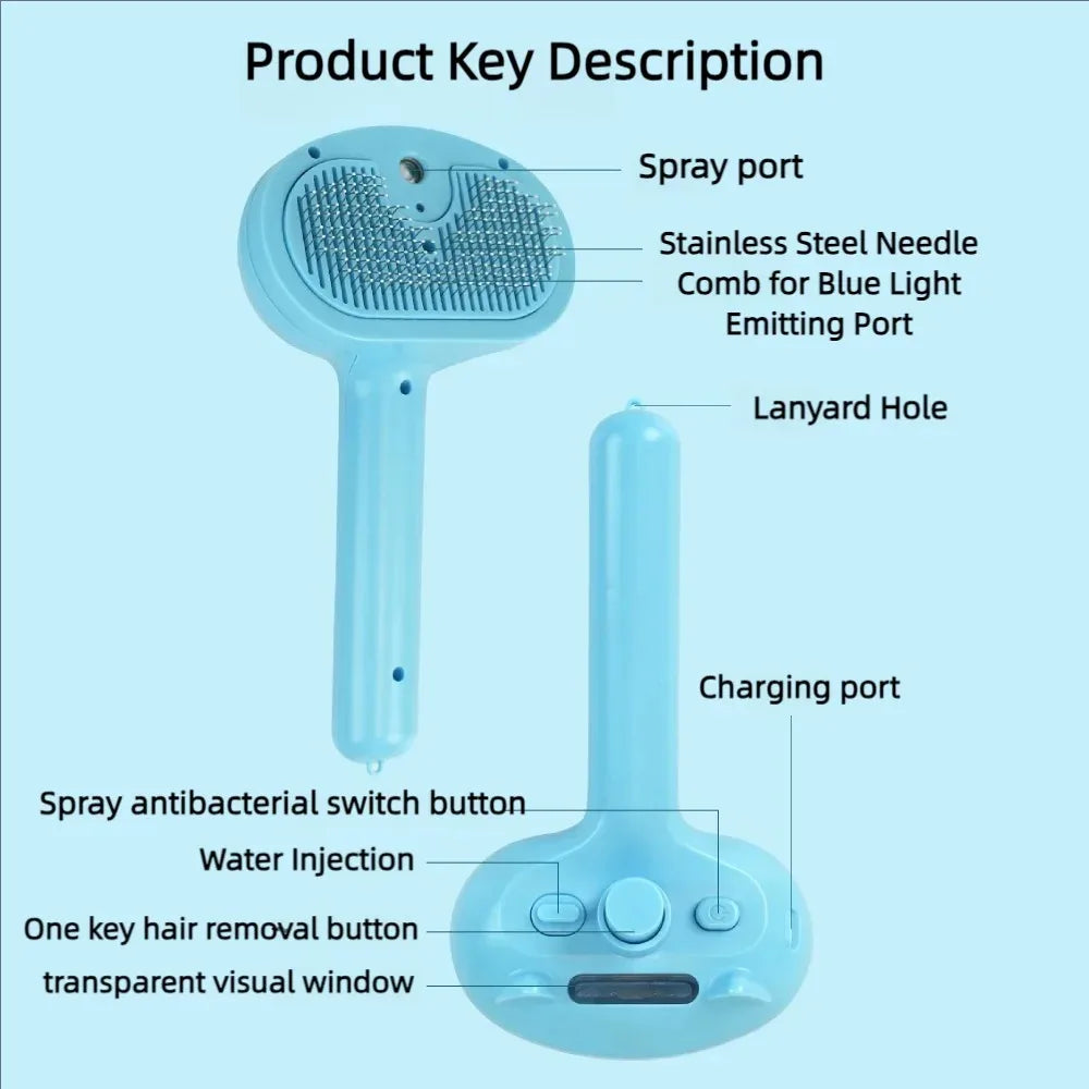 Spray Cat Hair Brush for Detangling Comb