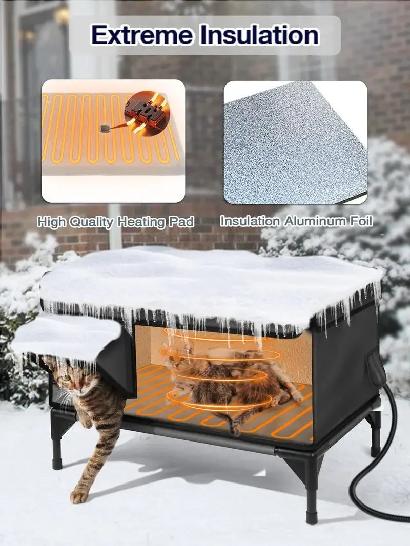 100% Waterproof, Fully Insulated Outdoor Cat Shelter