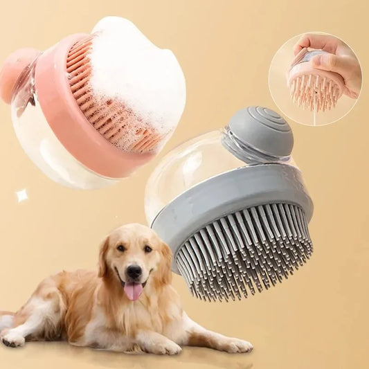 Pet Bath Brush Soft Silicone Shampoo Dispenser