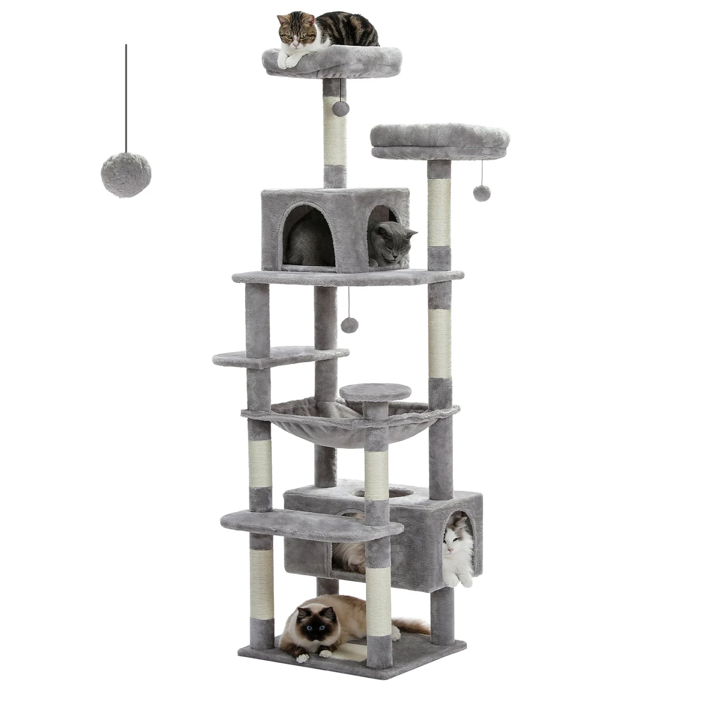 Large Cat Tree Scratching Posts Hammock Perches