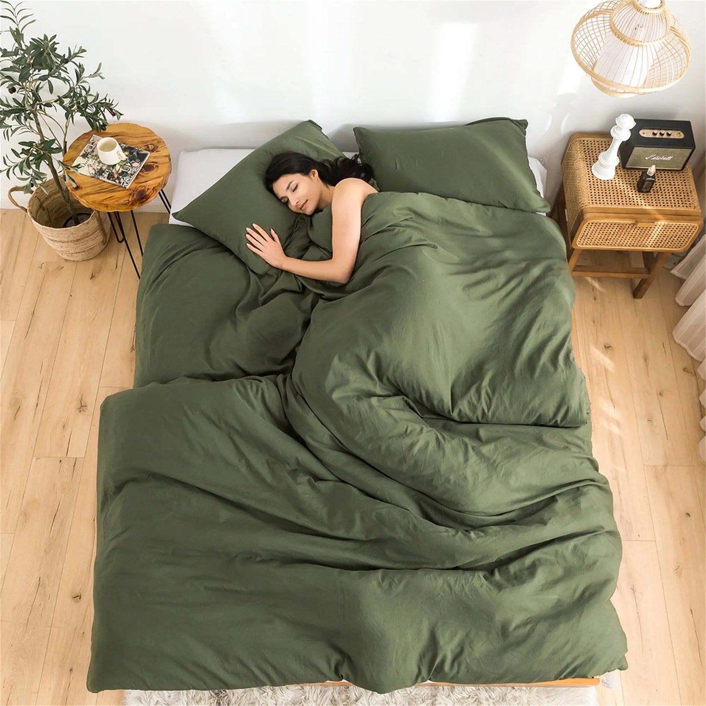 Soft Reversible Comforter Sets Microfiber Skin-friendly