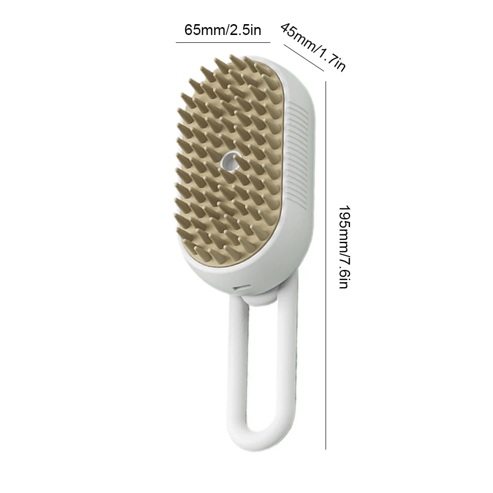 Steamy Cat Brush Electric Spray Removes Tangles