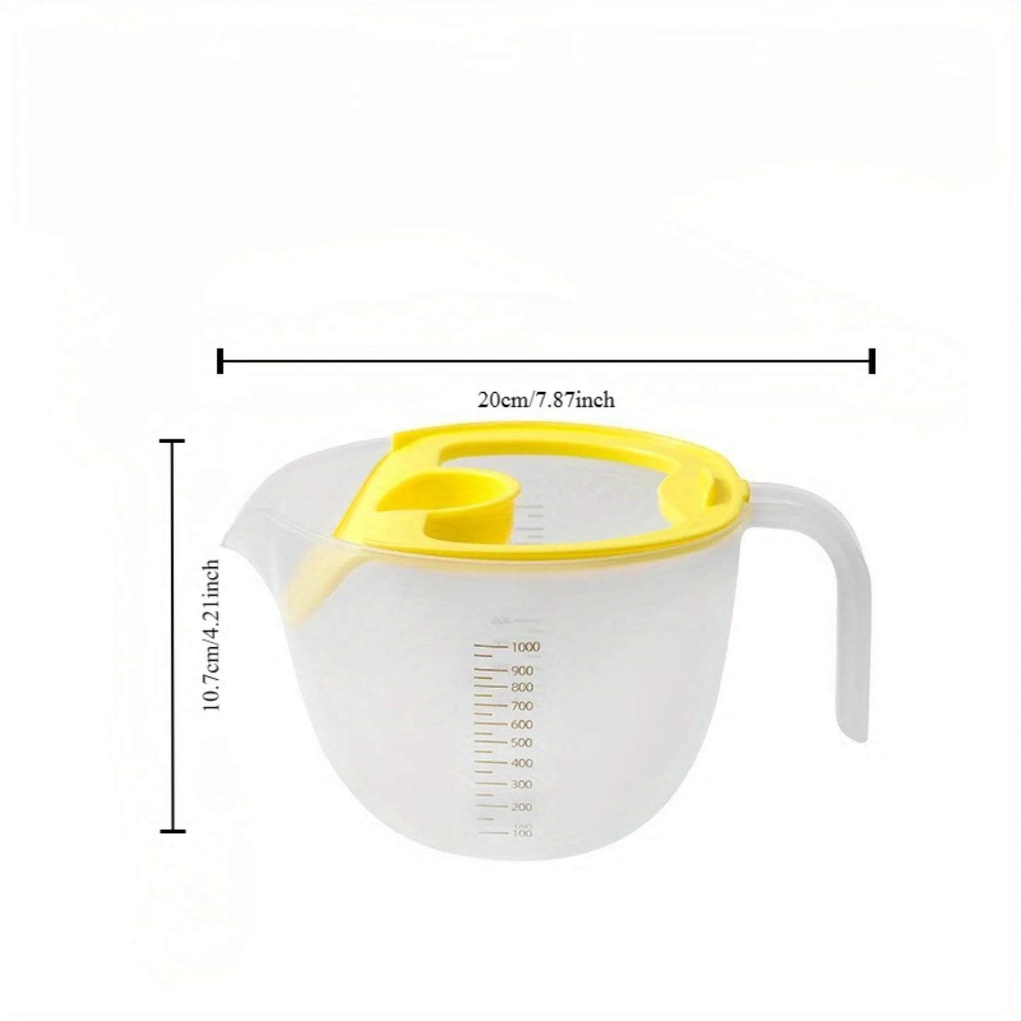 Handcrafted Plastic Mixing Bowl Yolk Separator, Cup