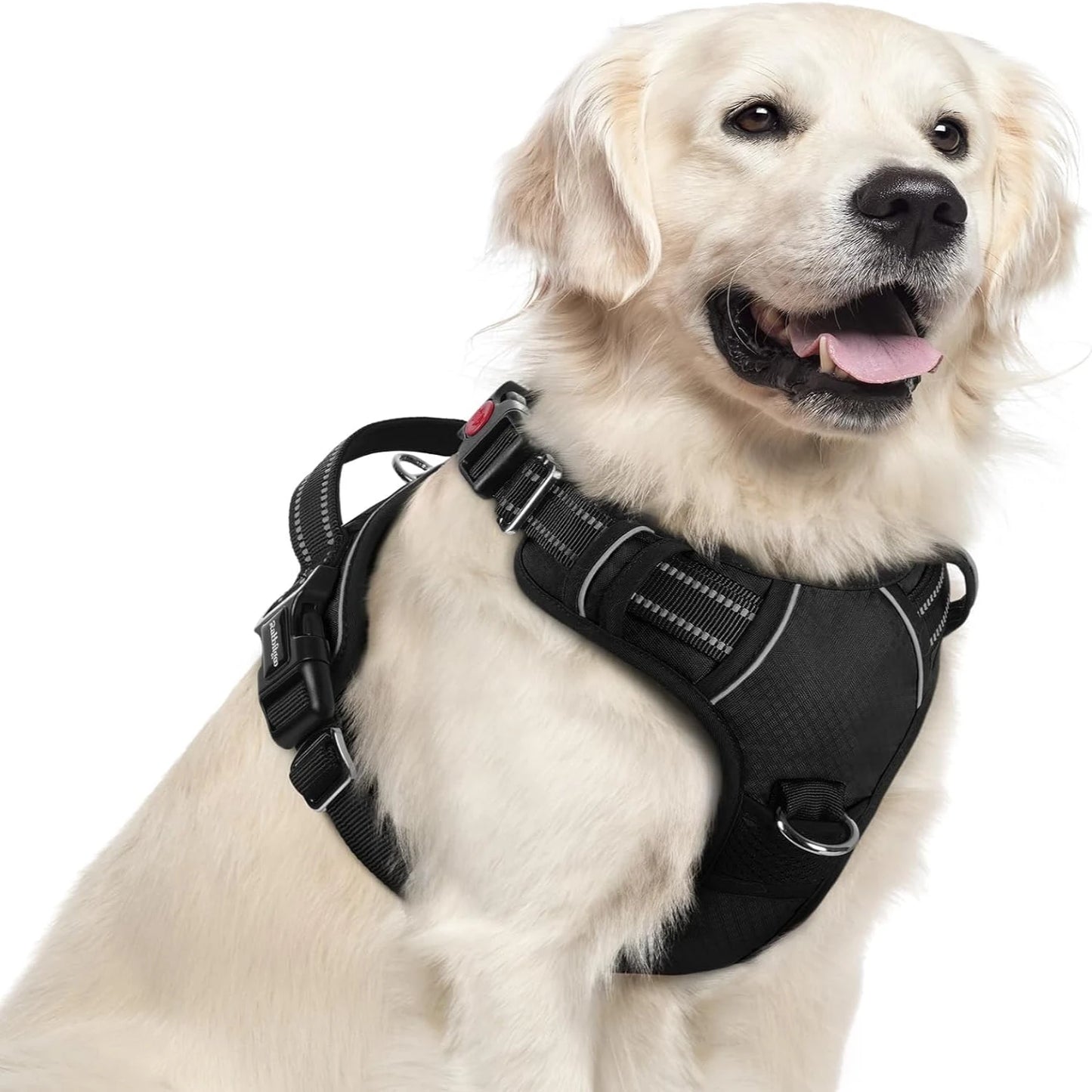 Adjustable Large Dog Harness  Padding, Reflective Strips