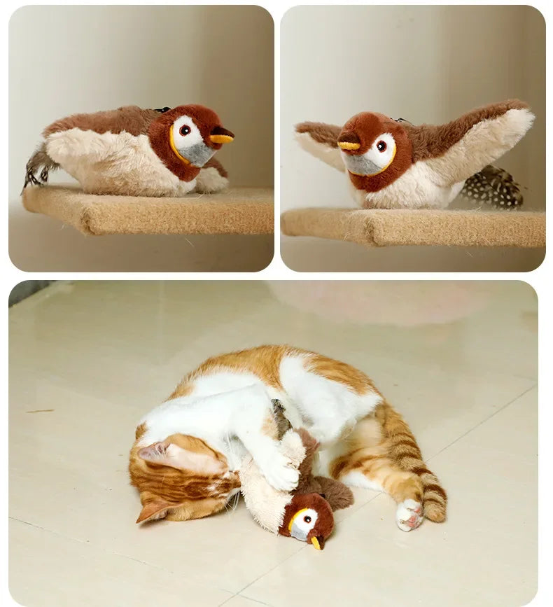 Cat Toy Music Flapping Bird Interactive Toy