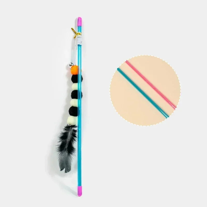 Cat  Interactive Toy Rod with Bell Feather