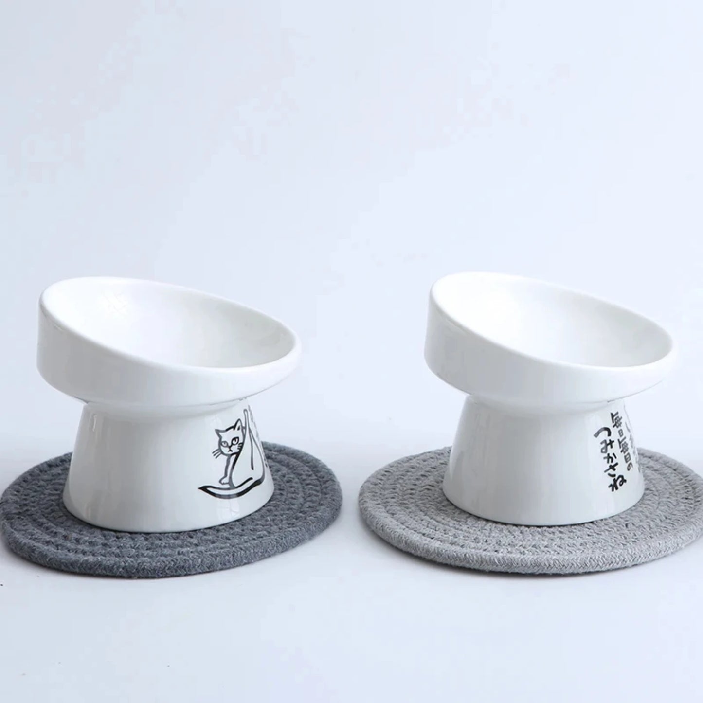 Non-slip Cat Bowl Feeder Raised Stand