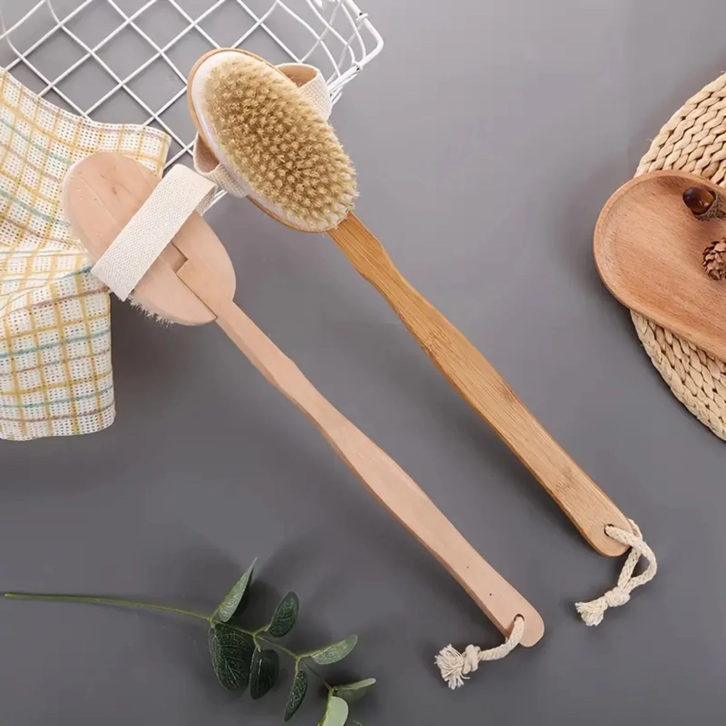 Wood Bristle Shower Brush Premium Quality