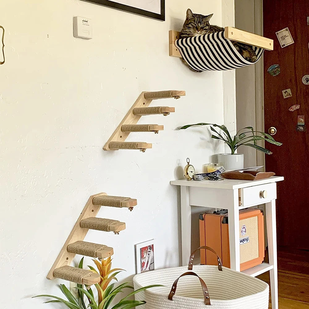 Cat Wall Mounted Four Step Scratching Post