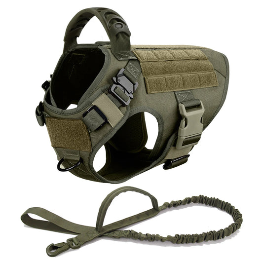 Tactical Dog Harness Leash Set Large Dogs