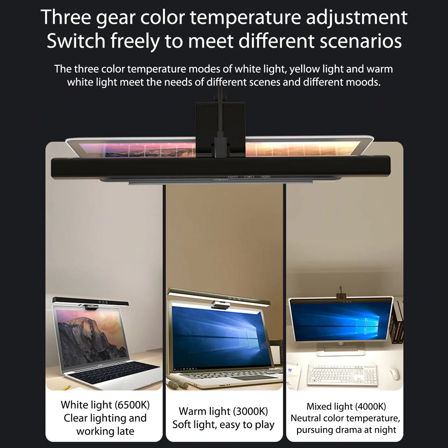 Stepless Dimming Led Desk Lamp Computer Monitor