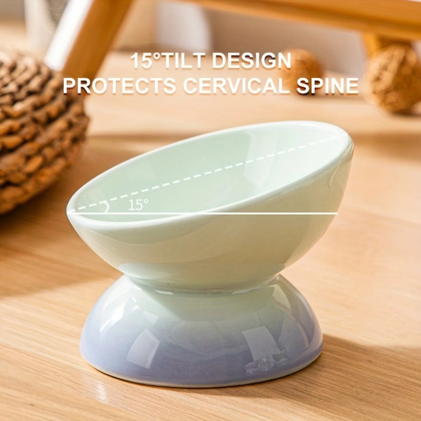 Ceramic Feeding Bowls Elevate For Cats Digestion