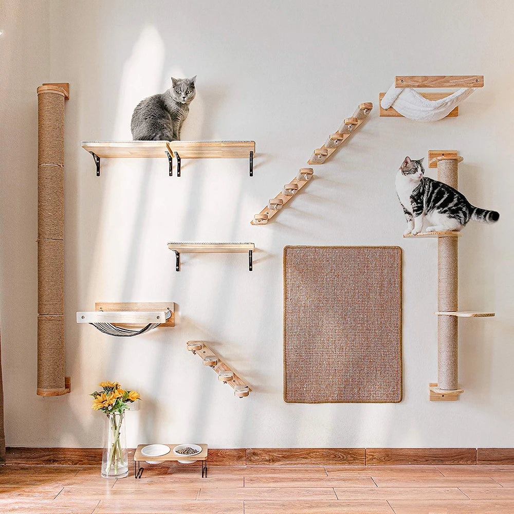 Cat Wall Mounted Four Step Scratching Post