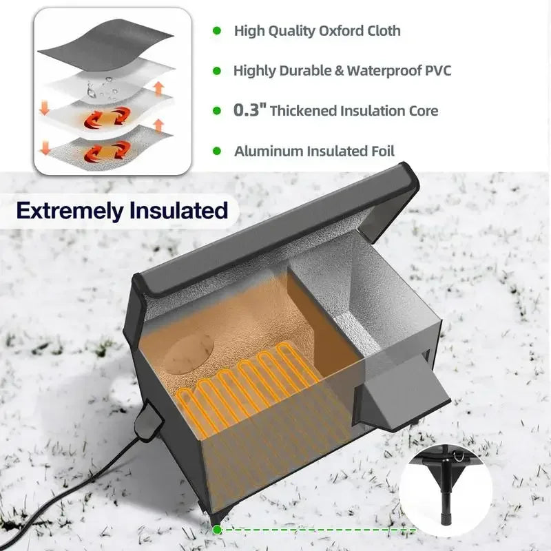 100% Waterproof, Fully Insulated Outdoor Cat Shelter