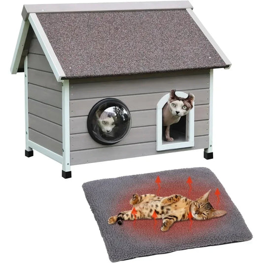 Cat Shelter With Escape Door Weatherproof