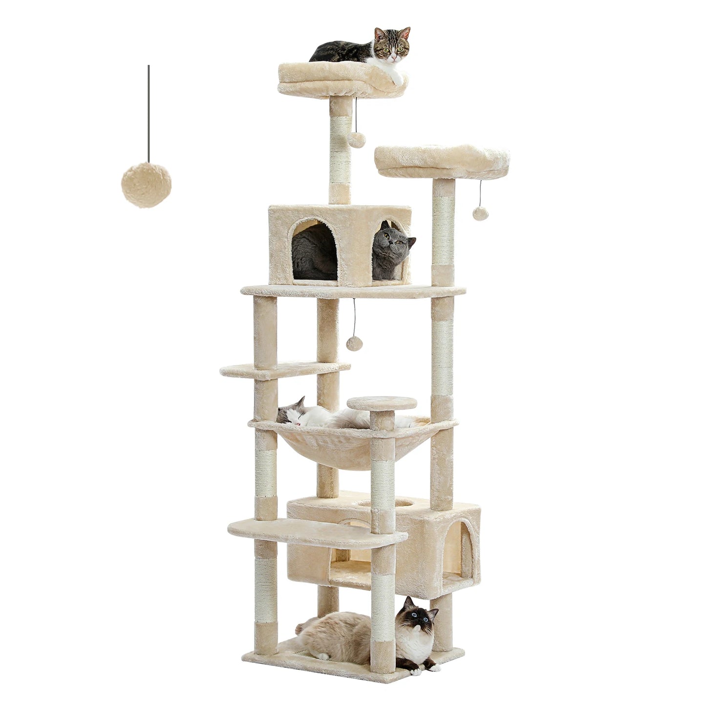 Large Cat Tree Scratching Posts Hammock Perches