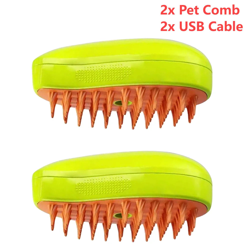 3 In 1 Cat Steamy Brush Grooming Comb Cleaning