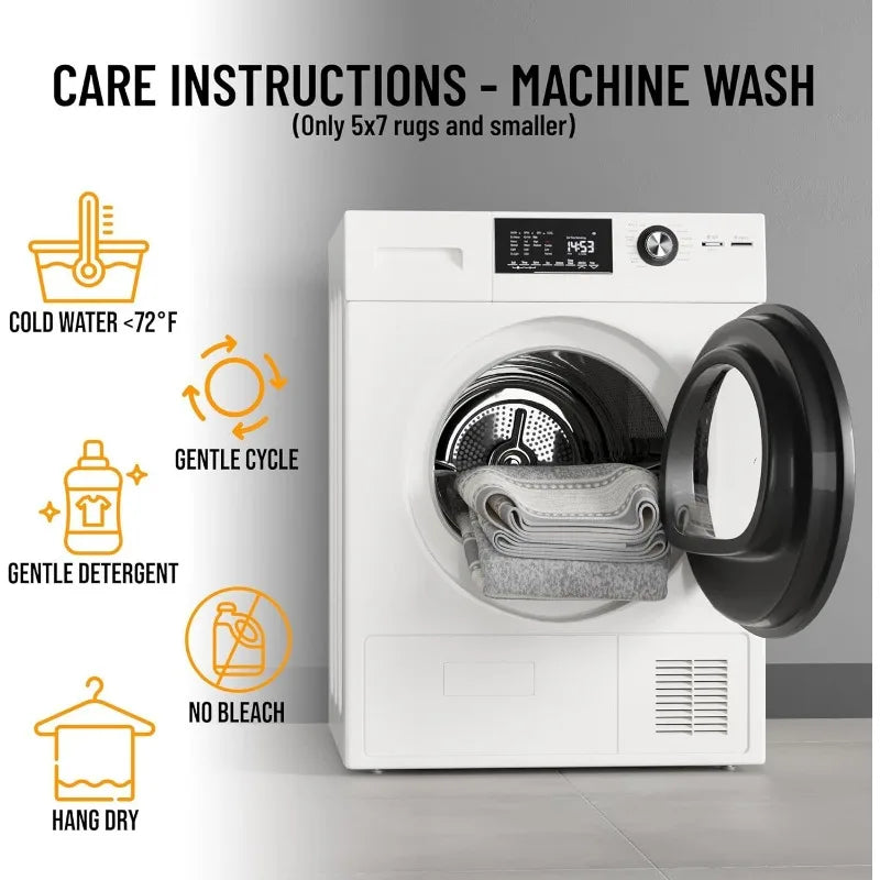 Machine Washable Bordered Design 3x10 Hallway