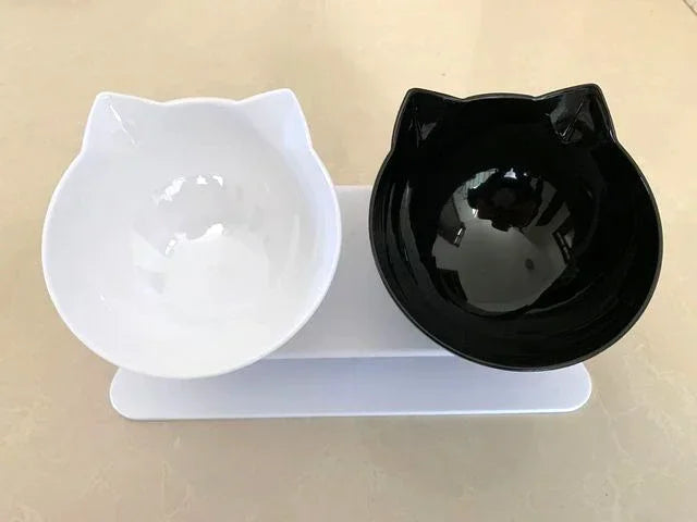 Double Cat Bowl Elevated Stand Product Supplies