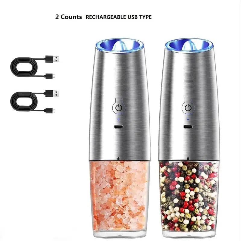 Rechargeable Salt & Pepper Grinder, Type-C Charging