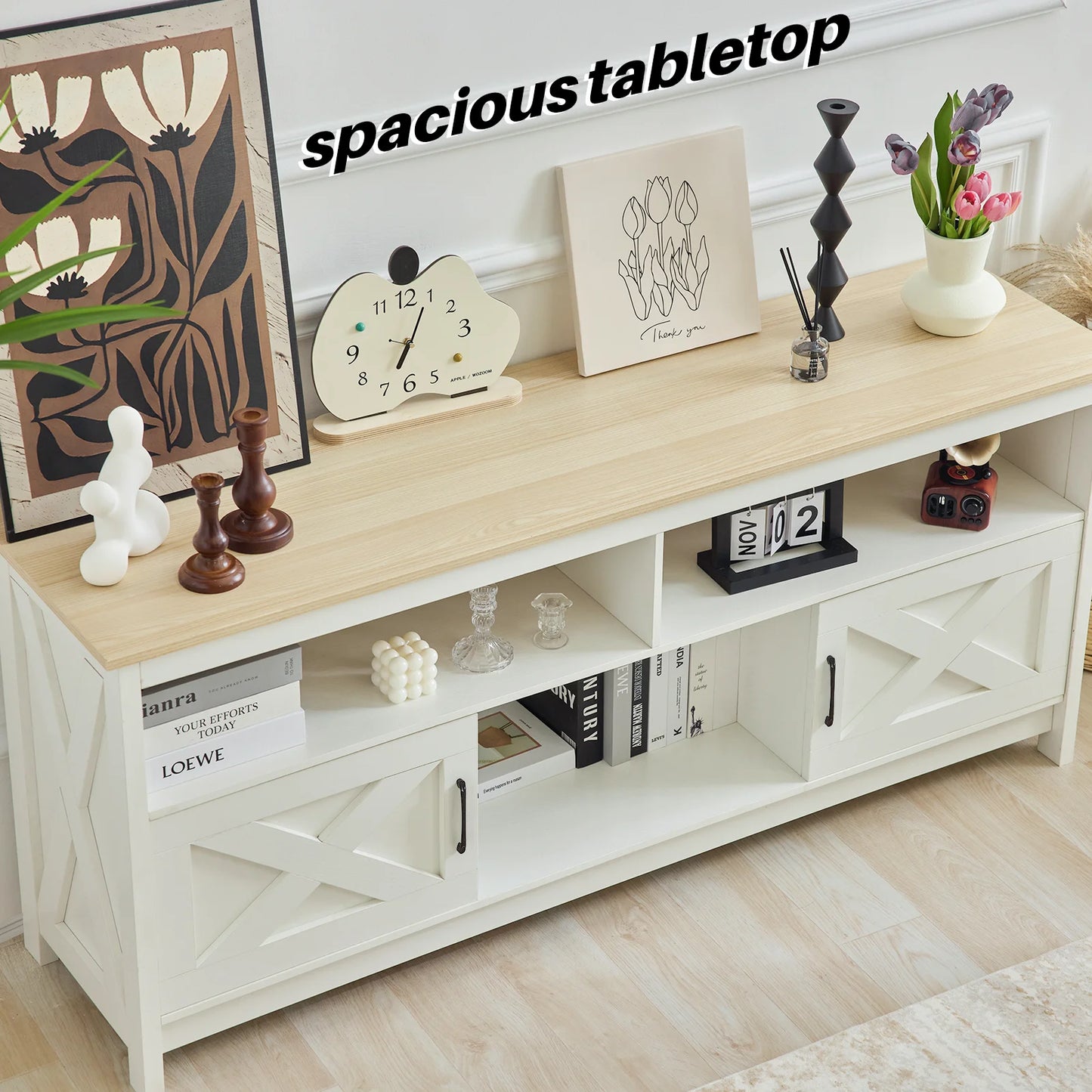 REDLIFE TV Stand TVs Up 65 inches Entertainment Center
