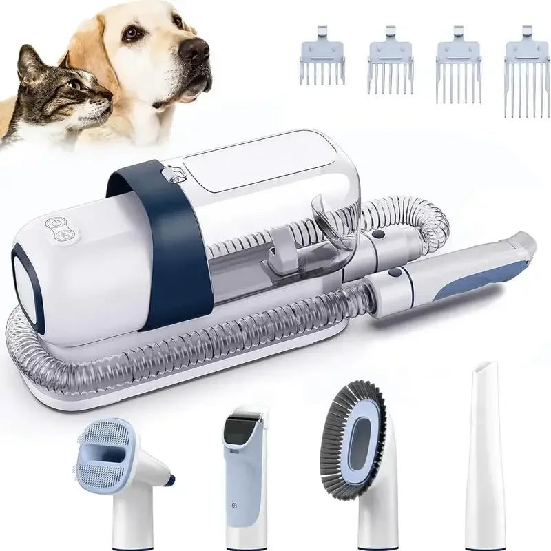 grooming kit with vacuum for pets brush