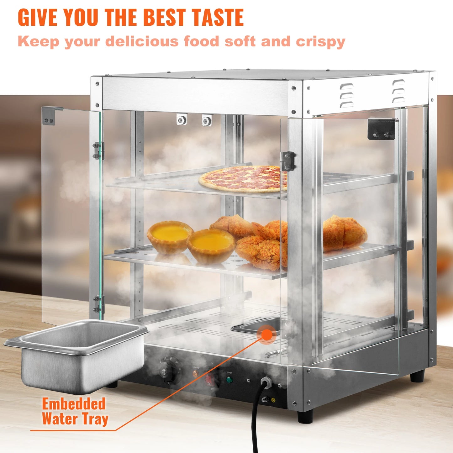 Food Warmer Commercial 3D Heating Pizza Pastry