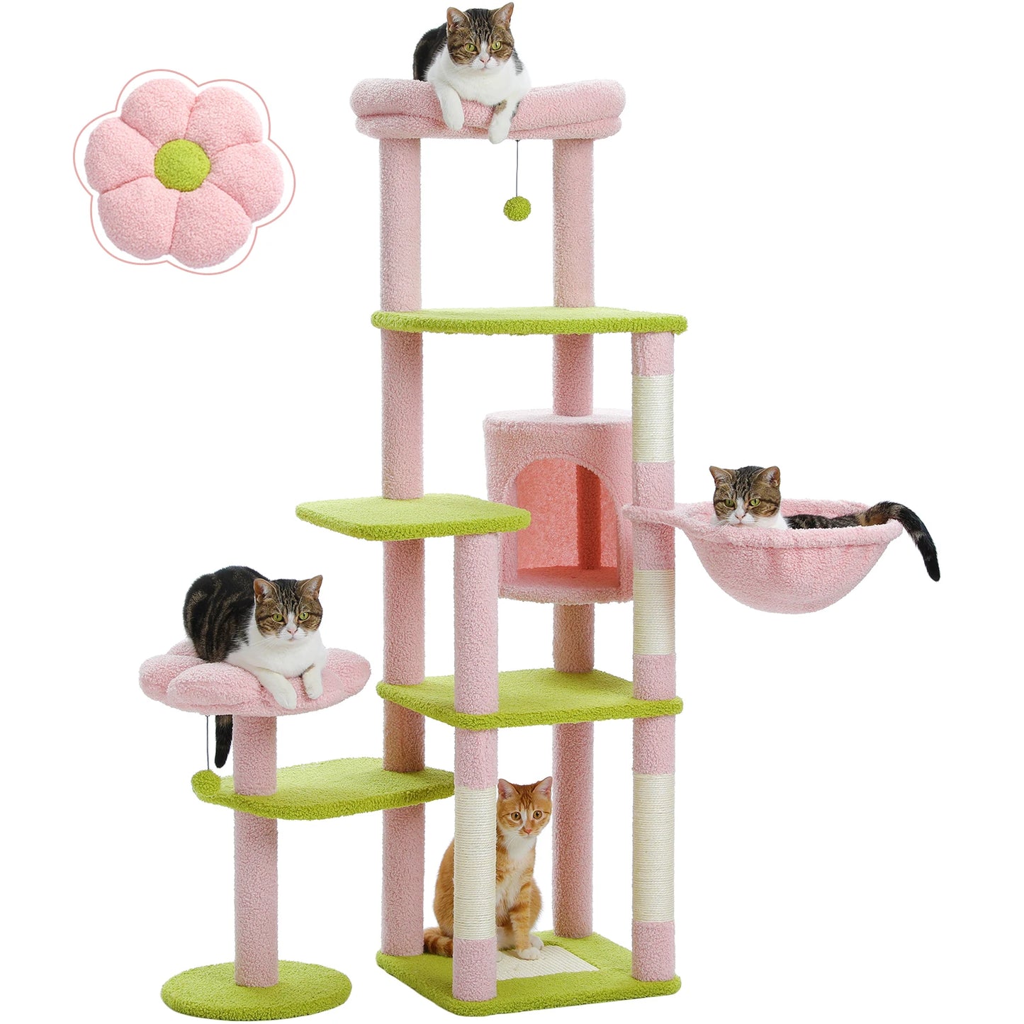 Cat Tree Large Multi-Level Large Hammock