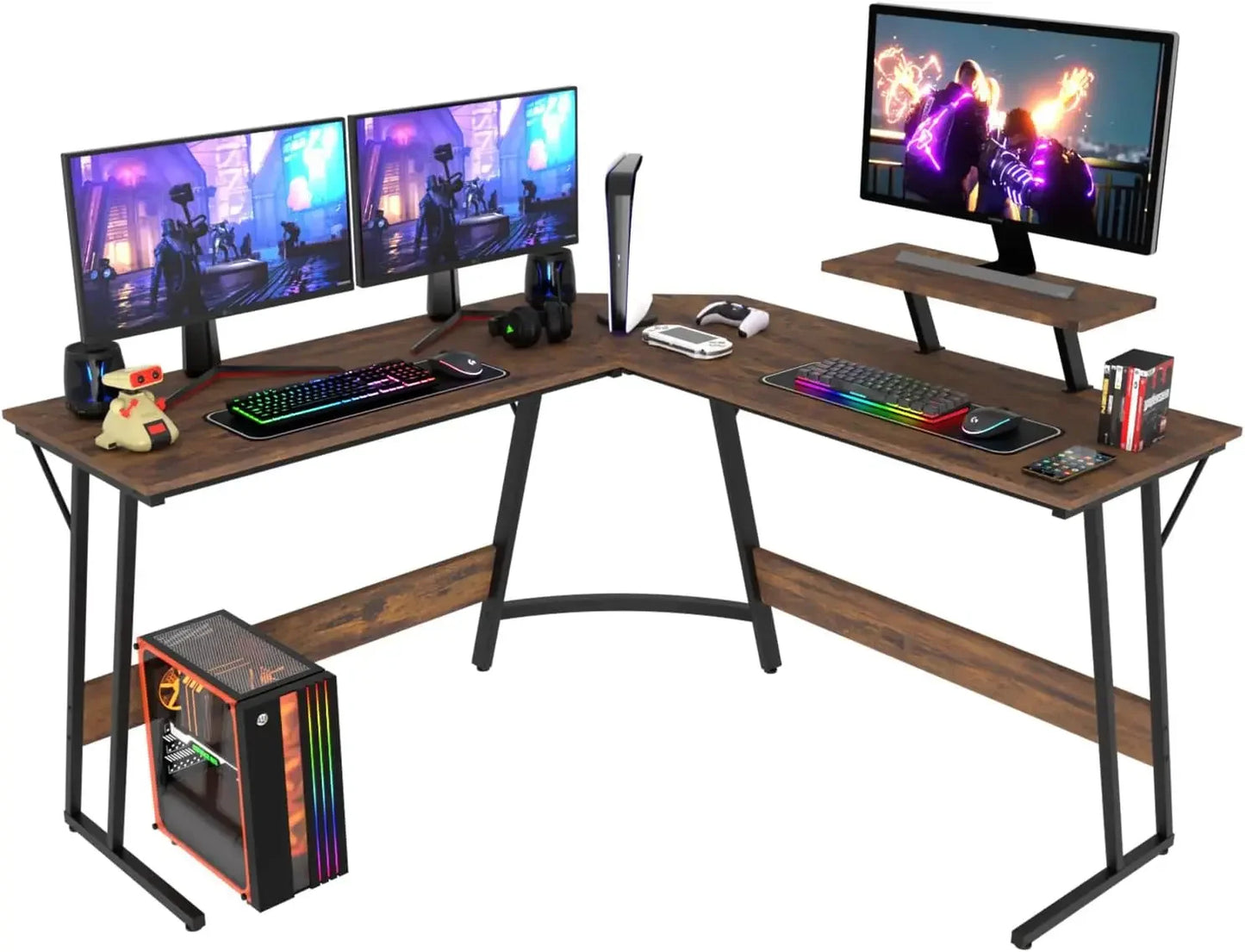 L Shaped Desk Corner Gaming Desk Large Desktop