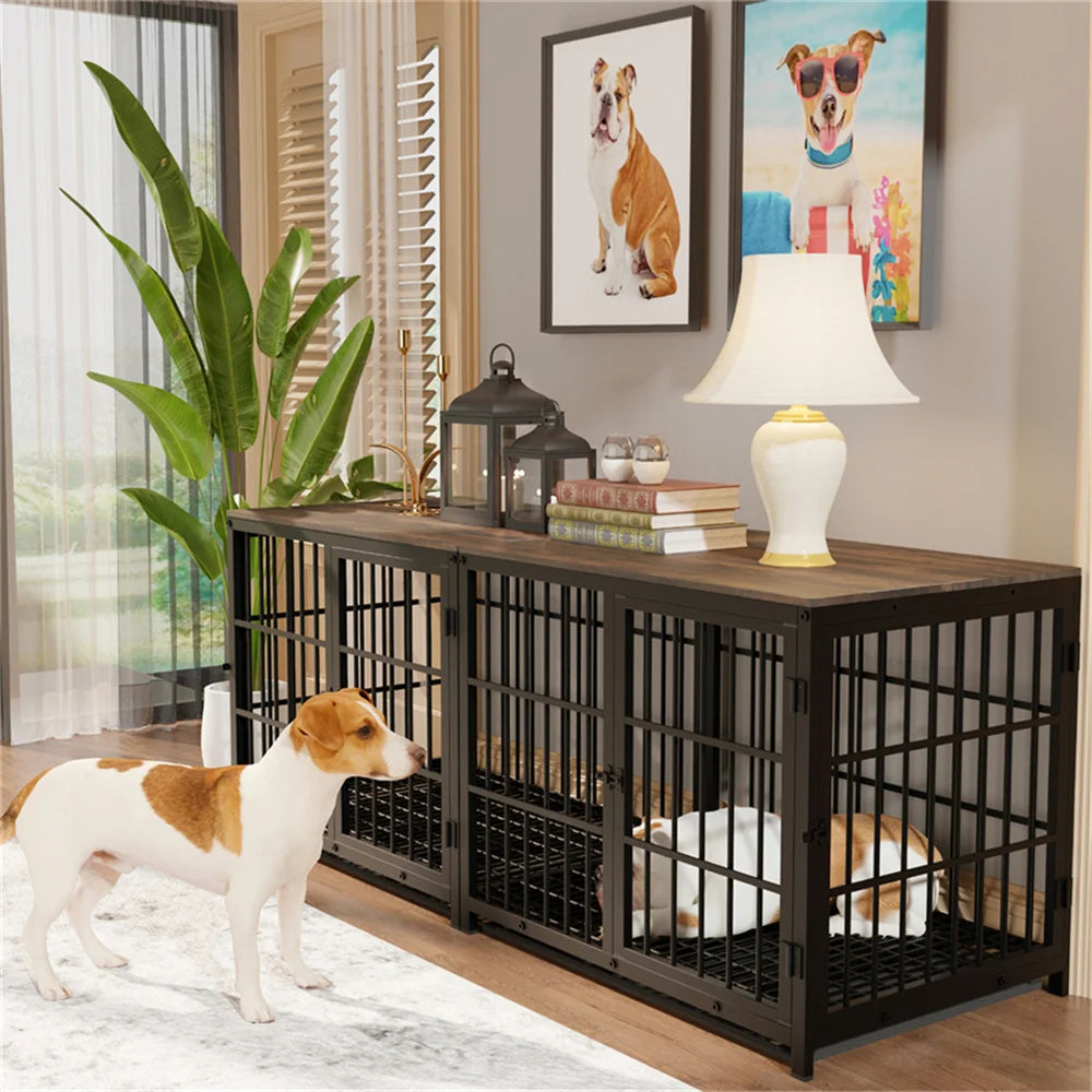 Large Wooden Dog Crate Indoor Furniture Style