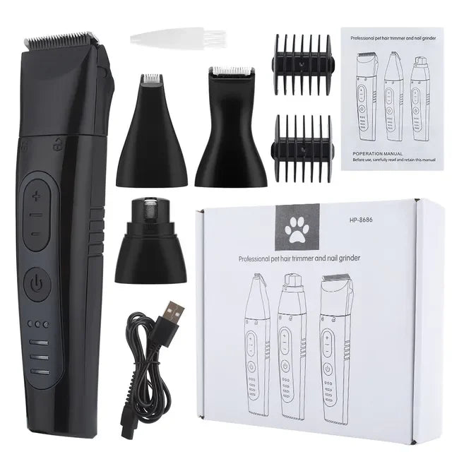 4-in-1 Pet Hair Remover Electric  + Nail Grinder