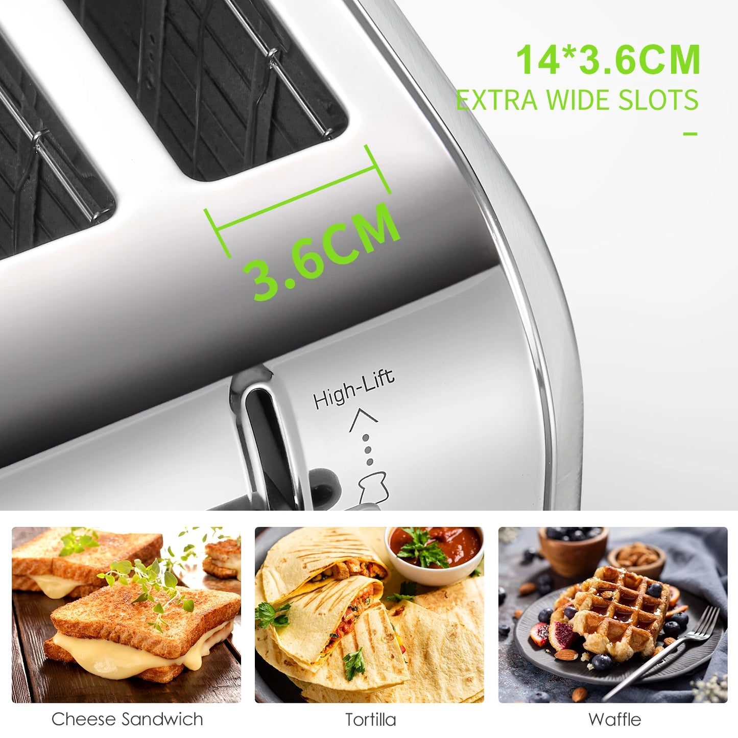 2 slice toaster Bagel Toaster 2 Wide Slots, Defrost