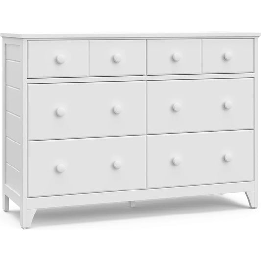 Storkcraft Moss 6 Drawer Universal Double Dresser (White)