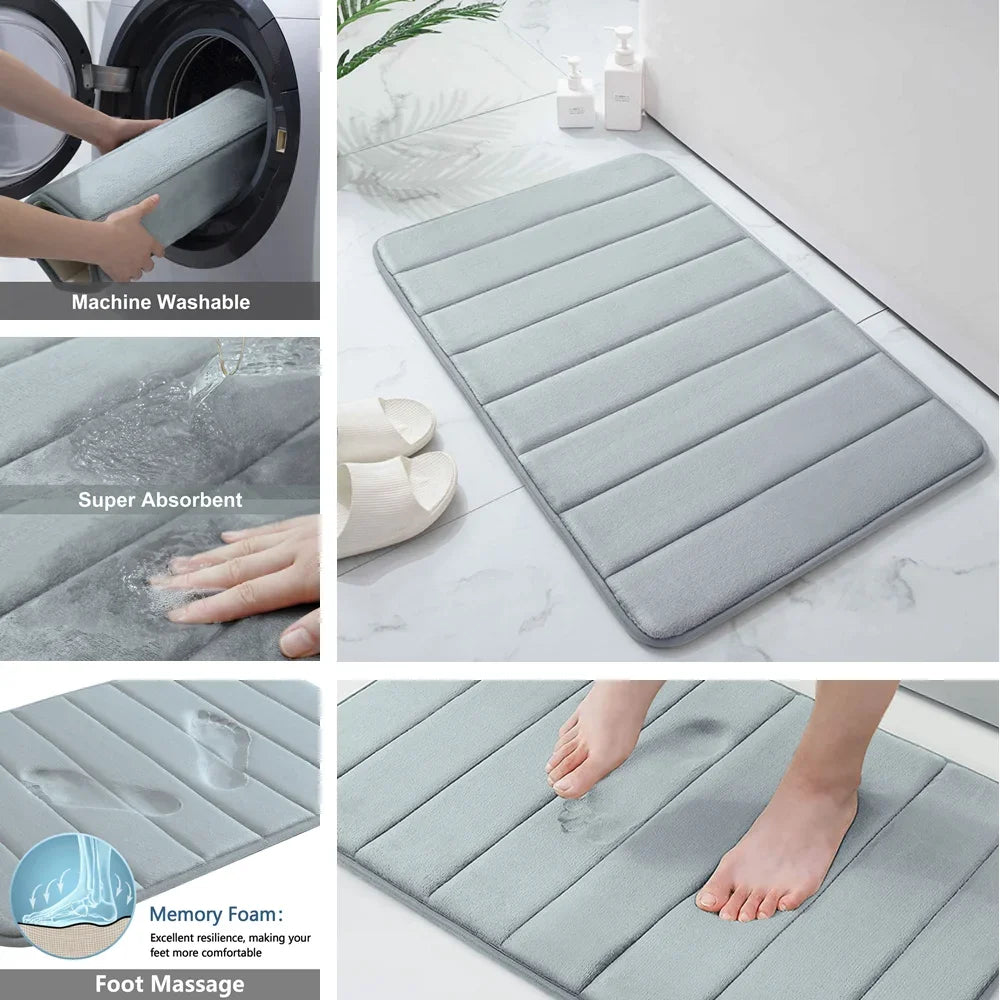 Super Absorbent Bath Mat Memory Foam Carpet