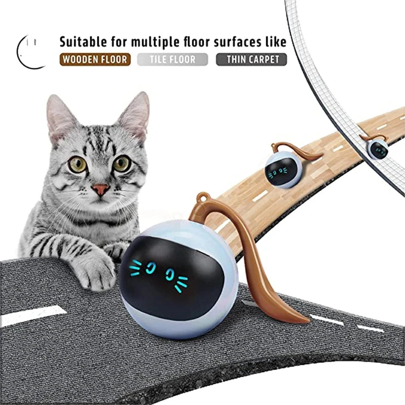 Smart Cat Toy Rechargeable Rotation Ball  Fun