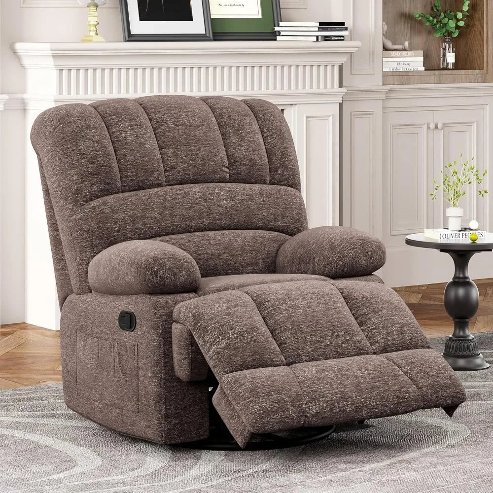 Oversized Swivel Rocker Recliner Chairs for Adults