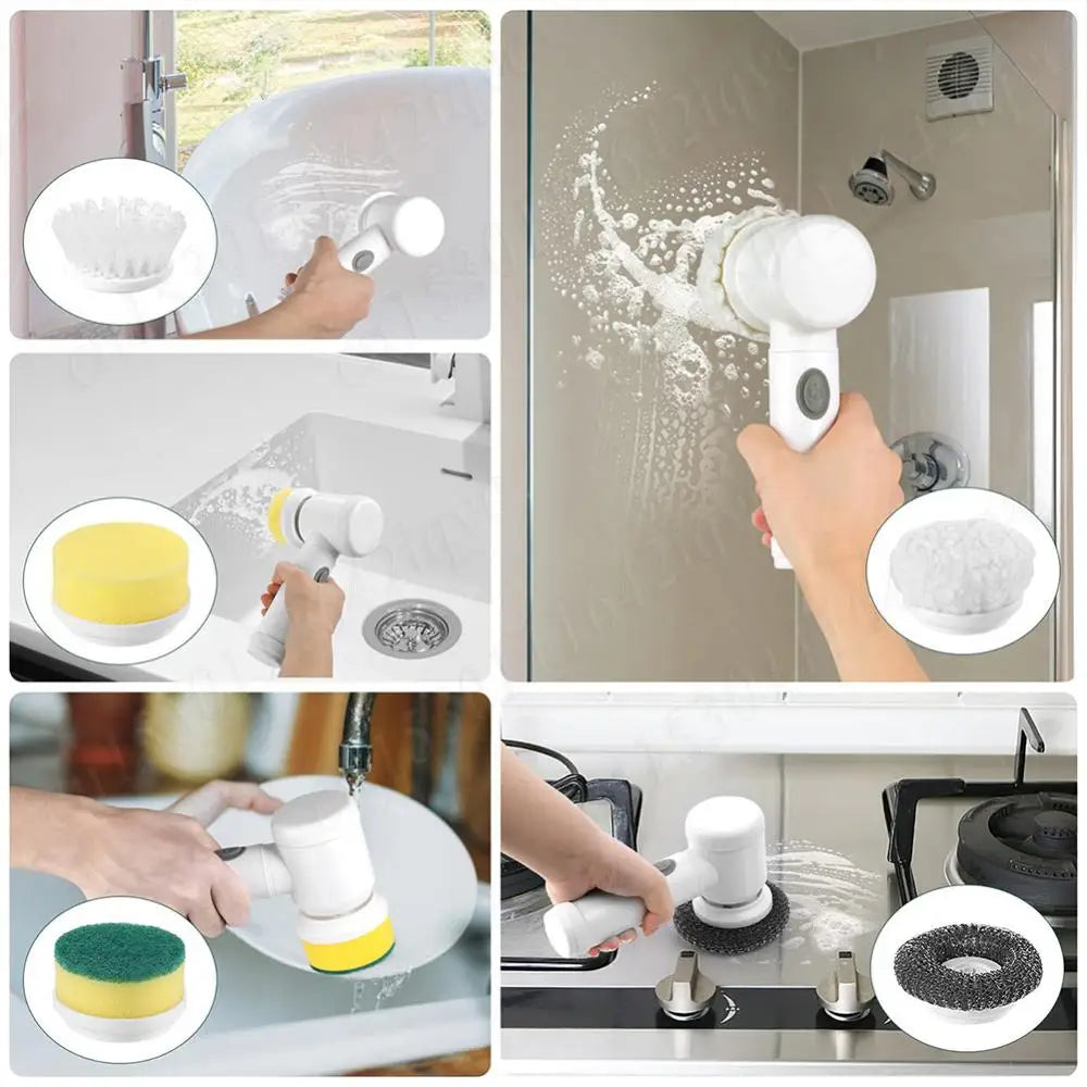 Spin Scrubber Bathroom Cleaning Brush Replaceable Heads