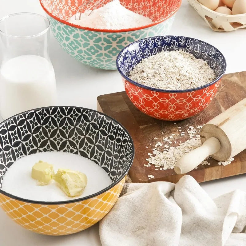 Mixing Bowls, for Kitchen, Colorful Vibrant Nesting