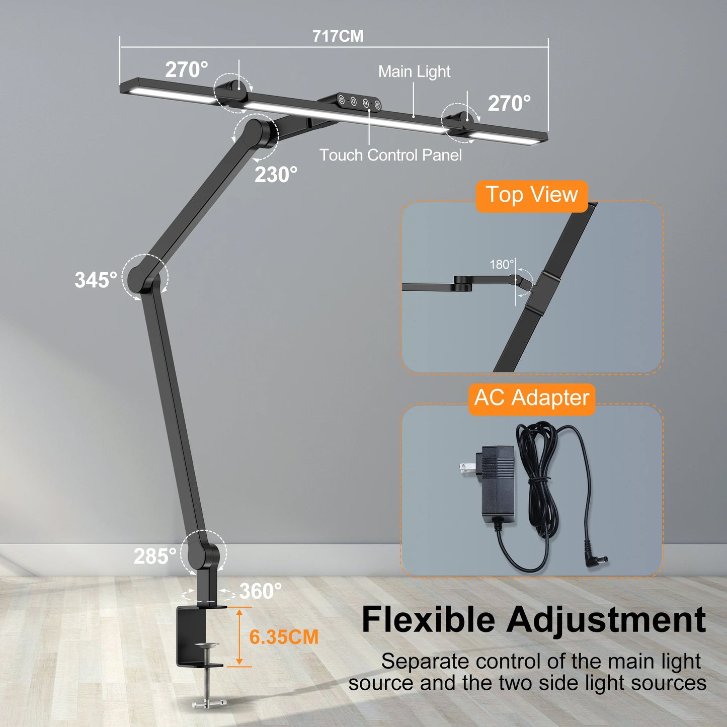 Led Desk Lamp Clamp, Architect Desk Home