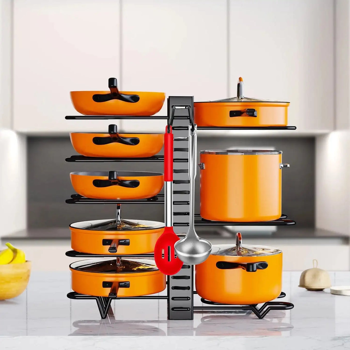 Pot Organizer 8 Tiers Pots and Pans Organizer