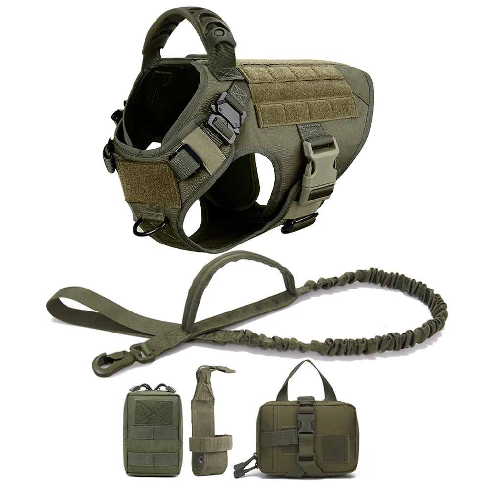 Military Dog Harness Leash Bags Tactical Vest