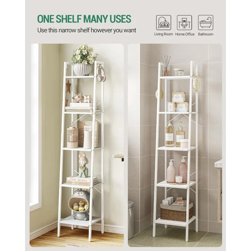 Ladder Shelf, Bookshelf Bookcase, Freestanding Corner