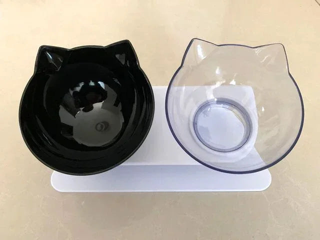 Double Cat Bowl Elevated Stand Product Supplies