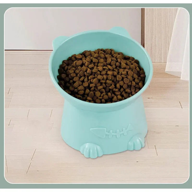 Bowl Water Food Dish Cartoon Cat Shape