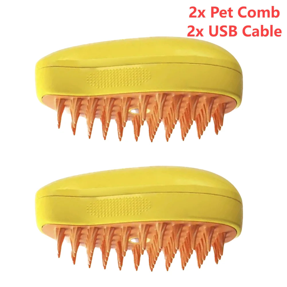 3 In 1 Cat Steamy Brush Grooming Comb Cleaning