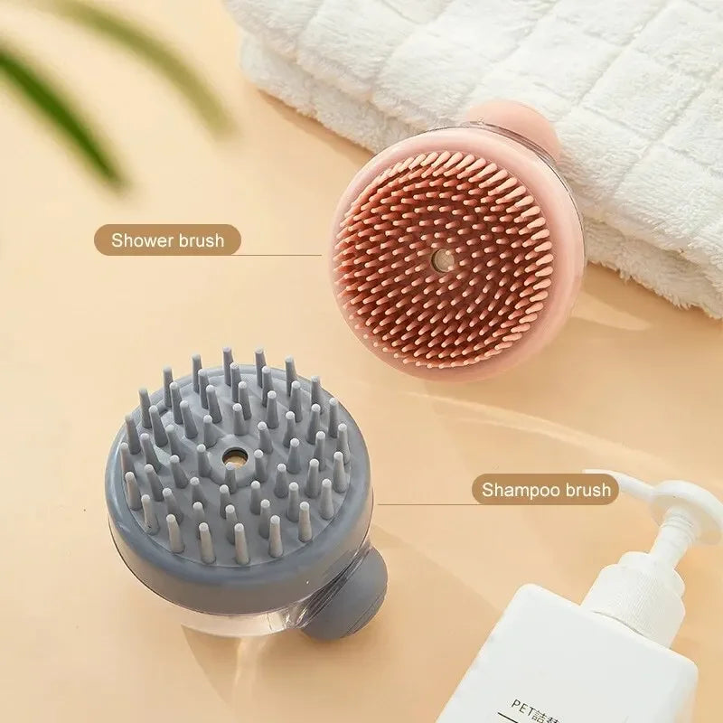 Pet Bath Brush Soft Silicone Shampoo Dispenser